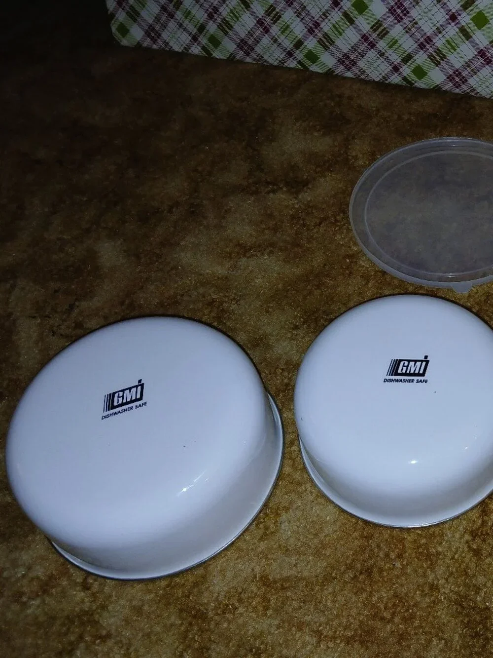 NWT Vintage GMI Orchid Flower Porcelain on Steel Nesting Bowls 6 Piece Set